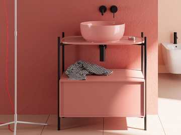 LAILA - Metal vanity unit with drawers by Scarabeo Ceramiche - view 2